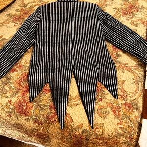 Kids Black and White Striped Blazer